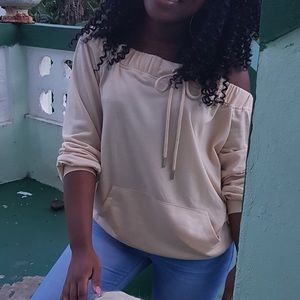 Off-Shoulder Sweater - Cream